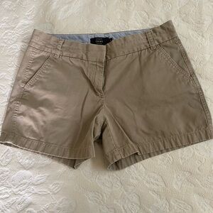 J. Crew Chino Tan Cotton Shorts Size 8